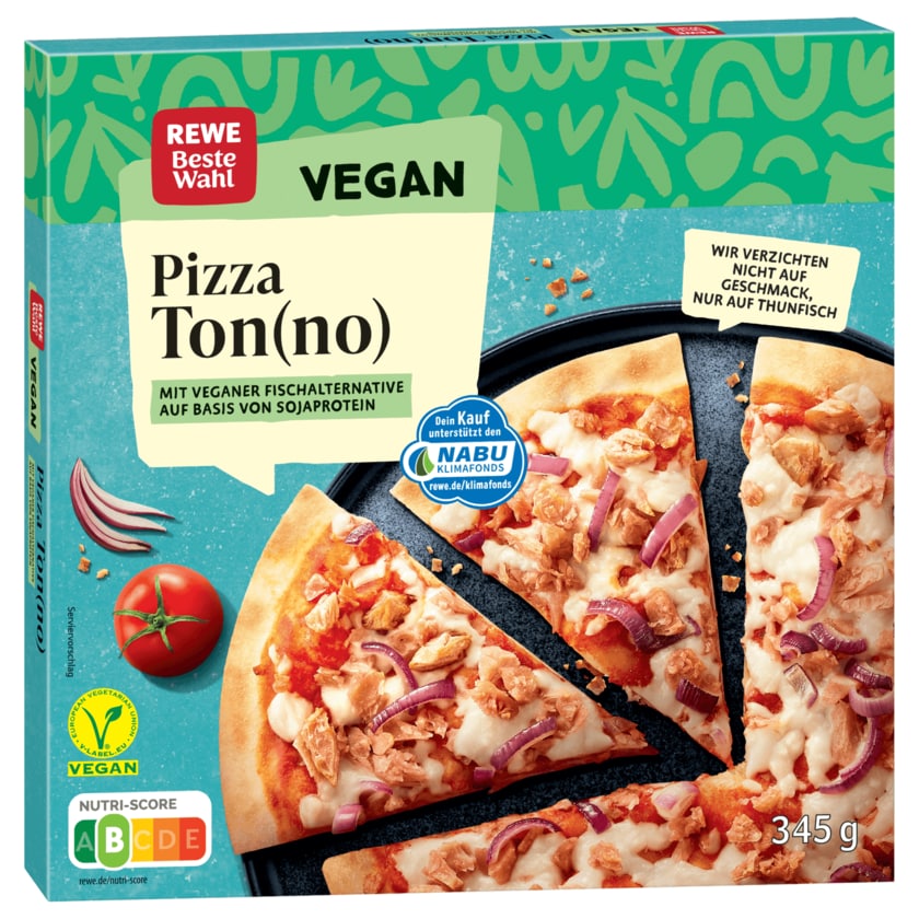 REWE Beste Wahl Vegane Pizza Tonno 345g